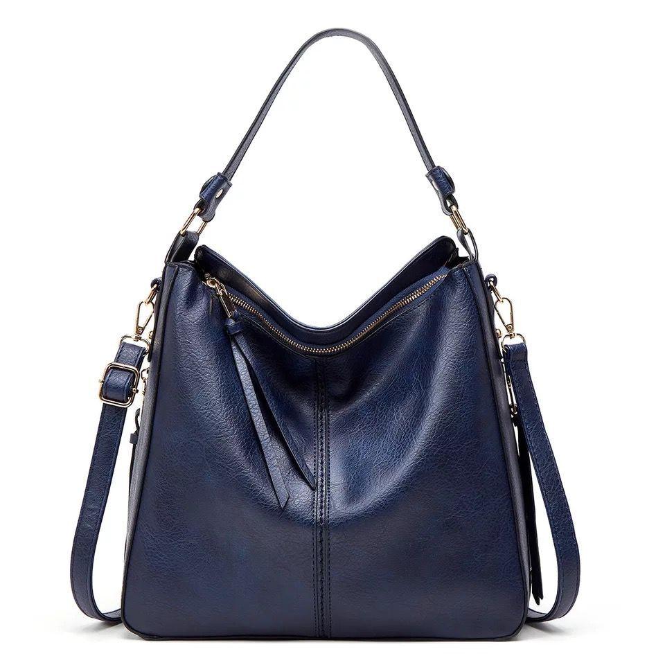 Vintage-inspirierte Leder Hobo-Tasche