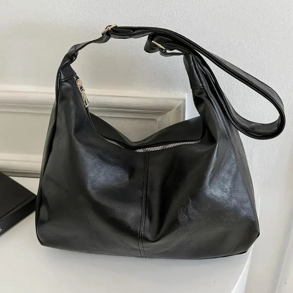 Trendige Leder Schulterhandtasche