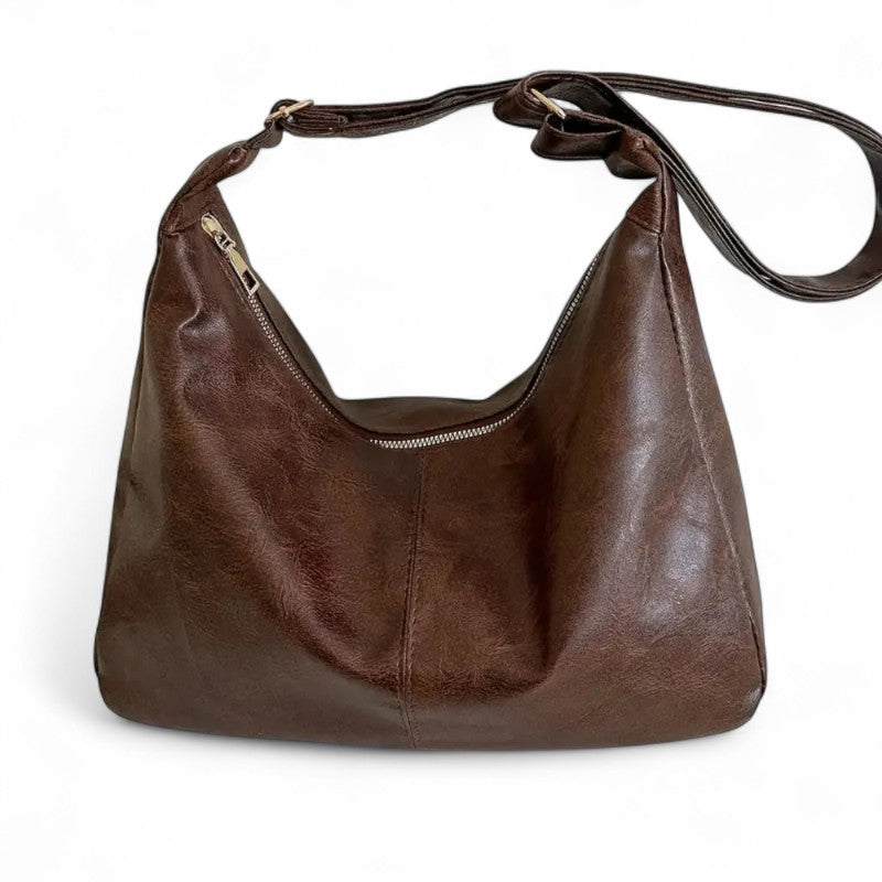 Trendige Leder Schulterhandtasche