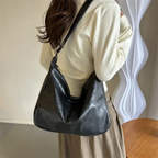 Trendige Leder Schulterhandtasche