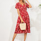 Crêpes | Robe d'été élégante à imprimé floral