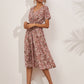 Crêpes | Robe d'été élégante à imprimé floral