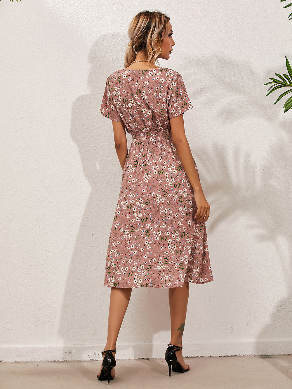 Robe d'été élégante à imprimé floral