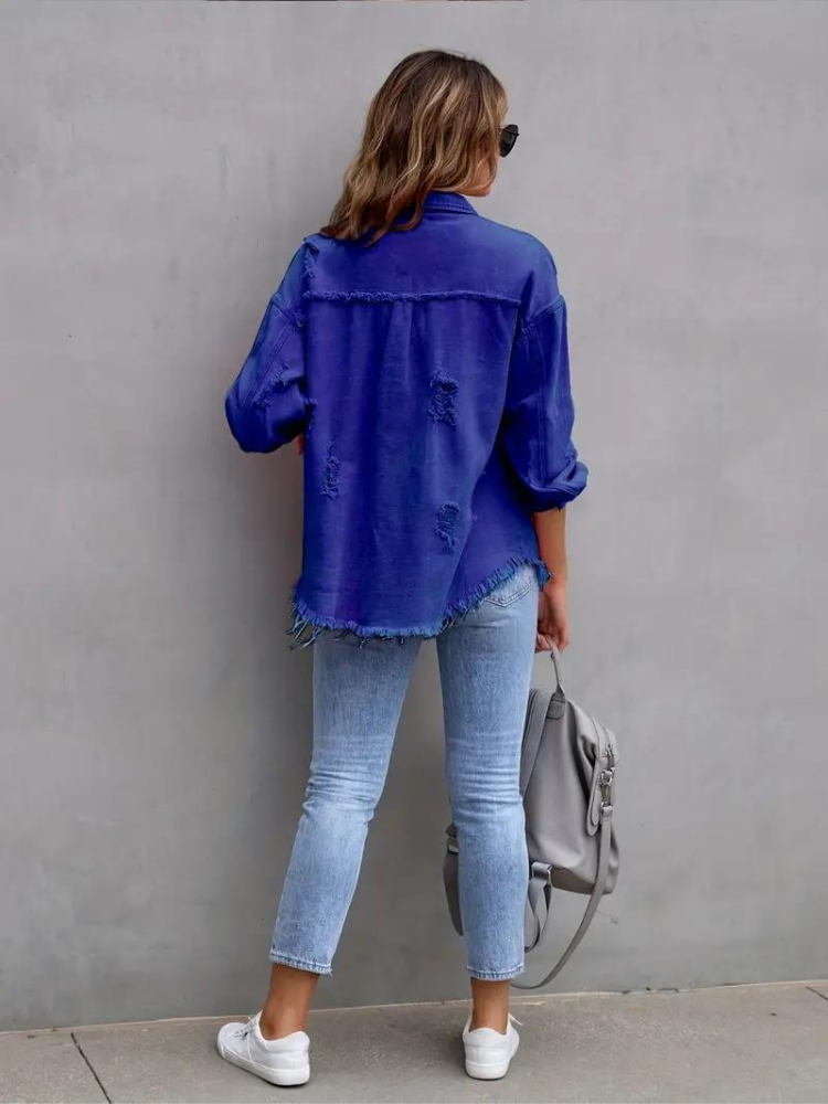 Crêpes | Veste en jean oversize pour femme