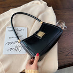 Stylische Schultertasche links | Designer-Handtasche für Damen mit Reißverschluss