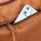 Mehrfach-Taschen Schultertasche aus Leder