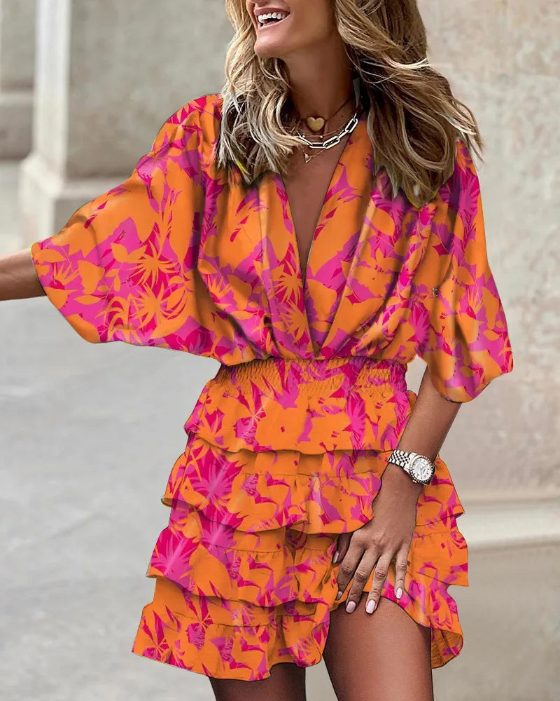 Robe cripes avec joli motif - Gail