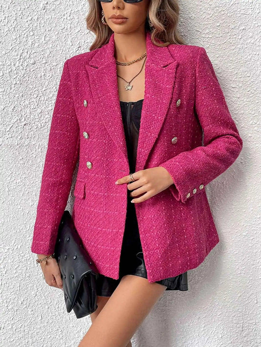 ISABELLE™ | Blazer rose en tweed