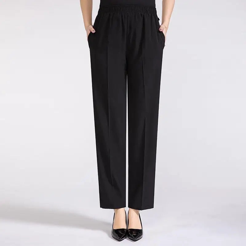 Zoé | Pantalon stretch Neat pour femme avec taille haute.