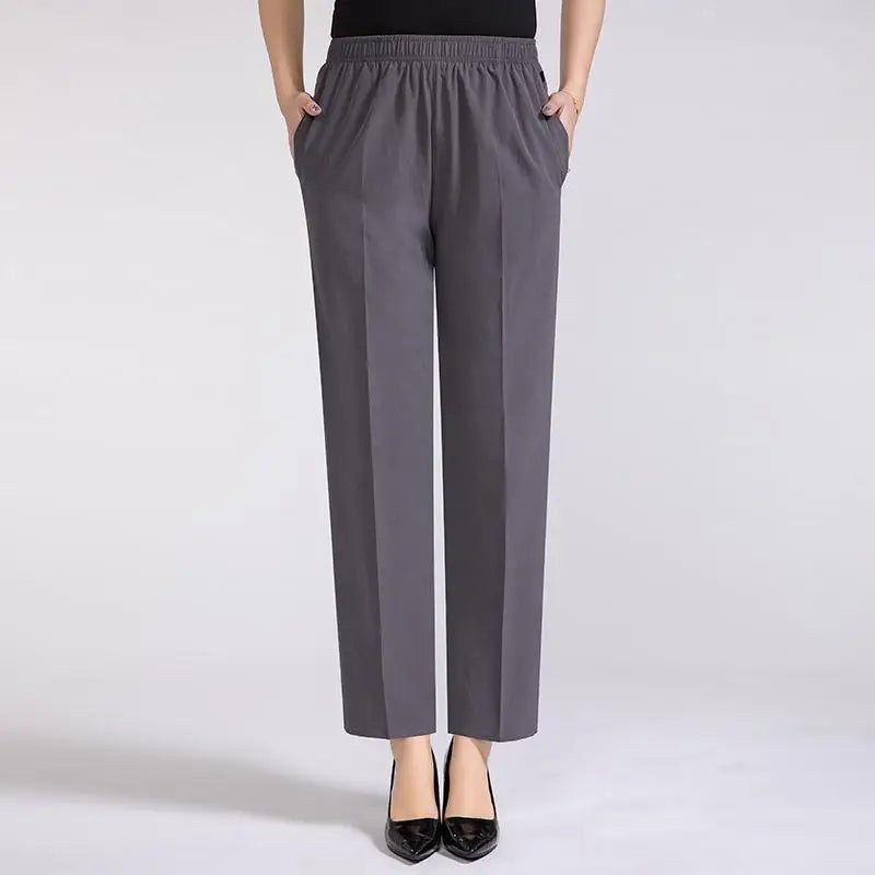 Zoé | Pantalon stretch Neat pour femme avec taille haute.