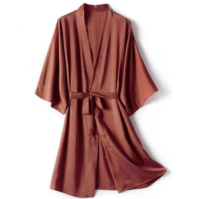 Cripes Peignoir Robe Satin - Vêtements De Nuit