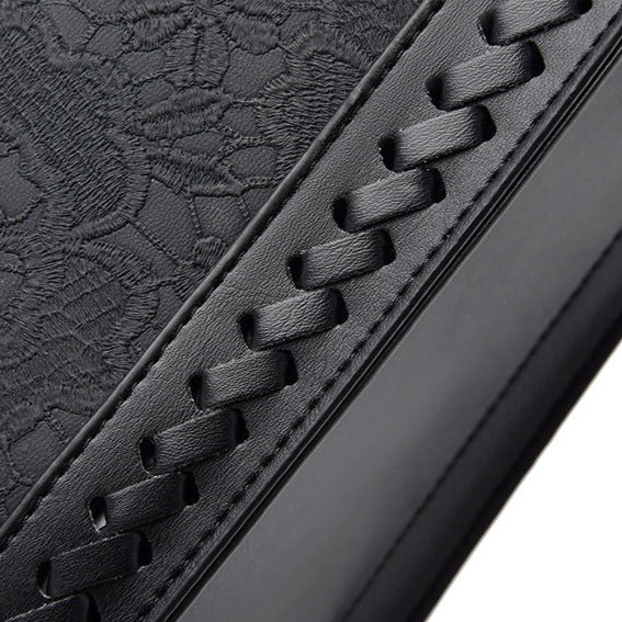 Prägte Vegan Leder Top Handtasche