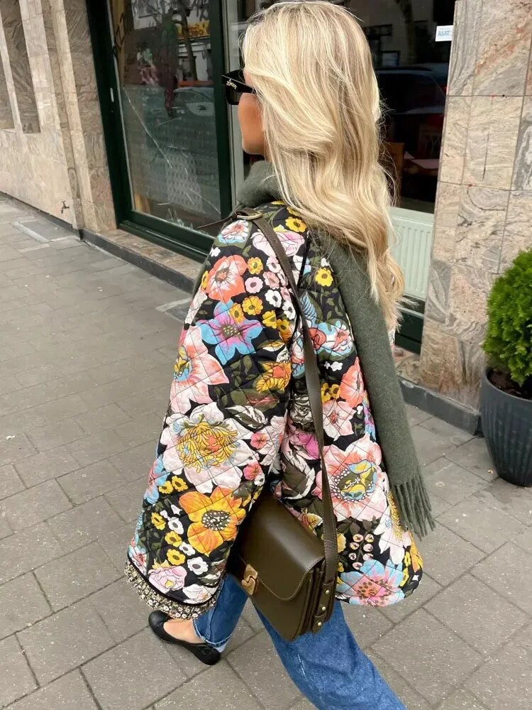 Veste à motif floral