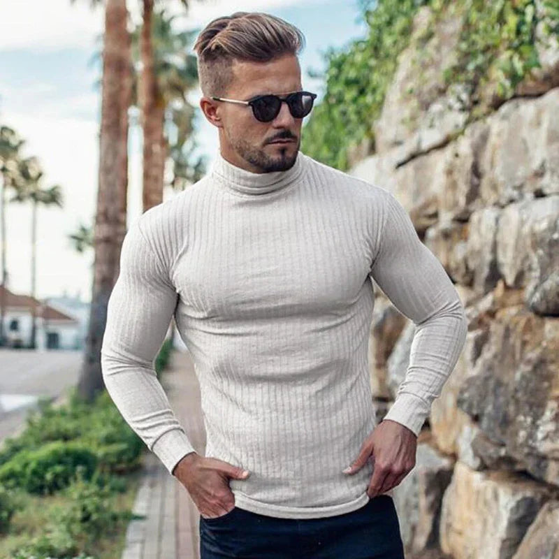 Pull à col roulé pour homme