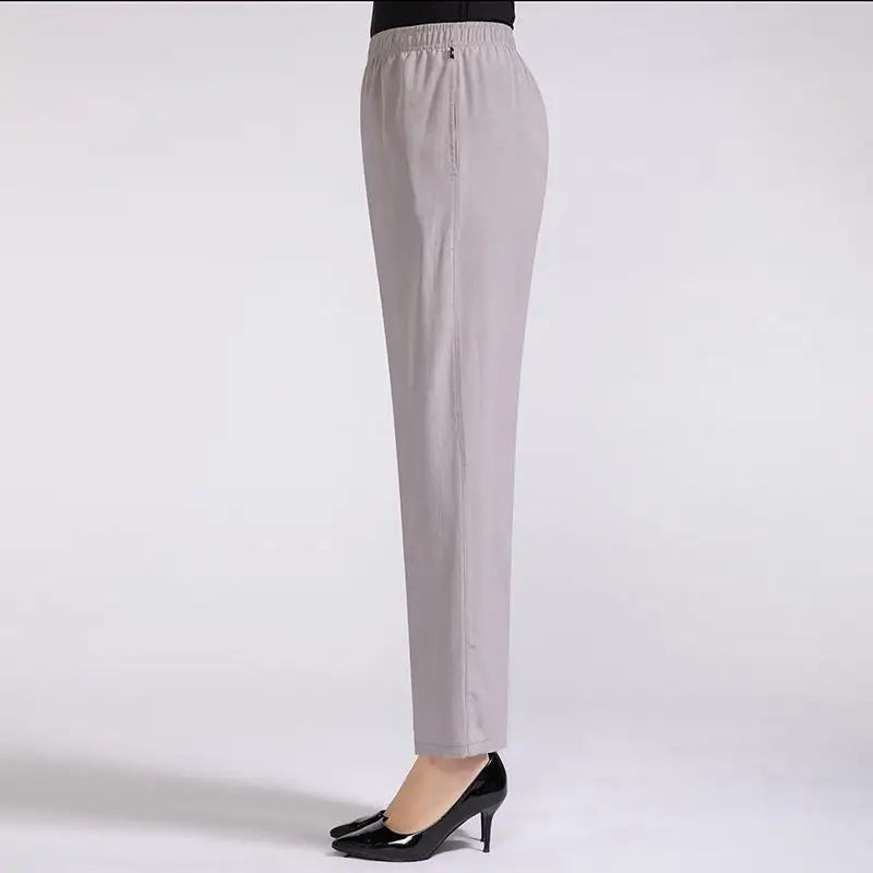 Zoé | Pantalon stretch Neat pour femme avec taille haute.