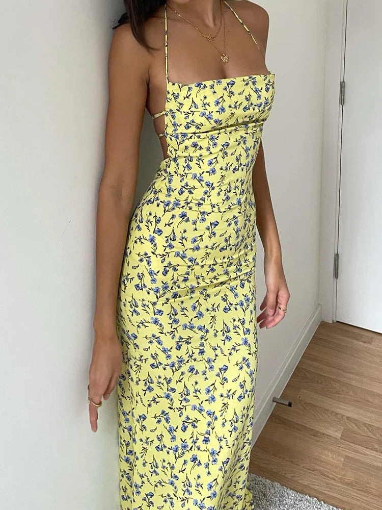 Robe de soirée jaune