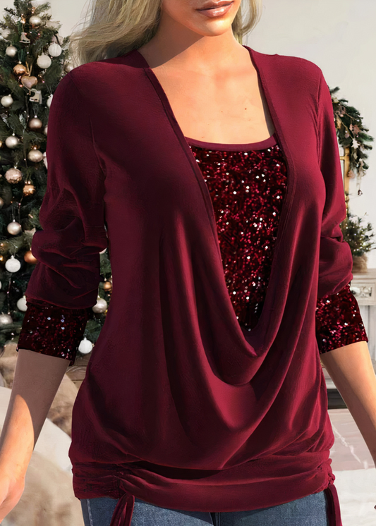 Blouse élégante à paillettes