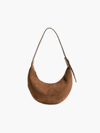 Halbmond-Tasche aus Wildleder