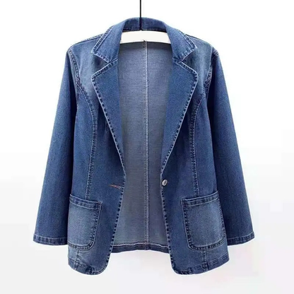 Blazer en denim contemporain