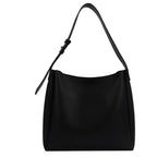 Hochwertige Handtasche für Frauen Große Kapazität Schultertasche Einfarbig Breiter Riemen Weiches PU-Leder