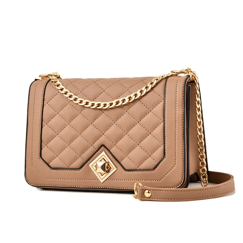 Muster Mode Damen Tasche Beliebte Ketten Kleine Quadratische Taschen für Frauen Business Klassische Schulter Crossbody Tasche Schwarz