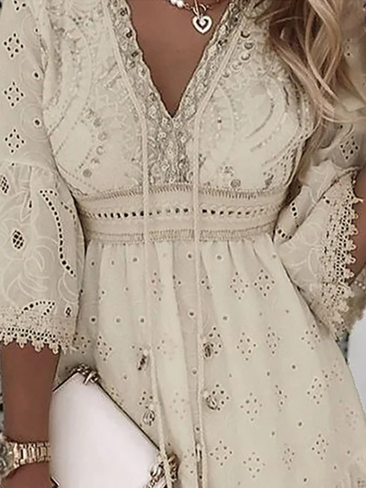 Cripes - Robe d'été de style Boho Ibiza élégante et confortable pour femme