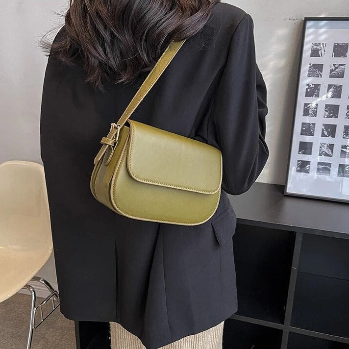 Handgefertigte Leder-Schultertasche
