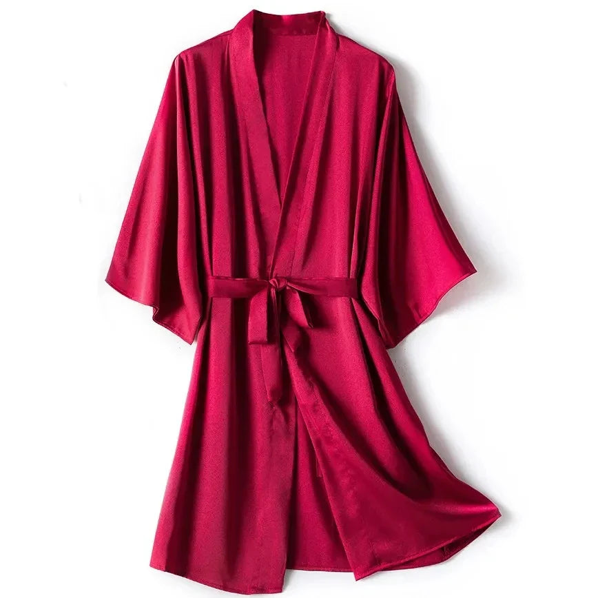 Cripes Peignoir Robe Satin - Vêtements De Nuit