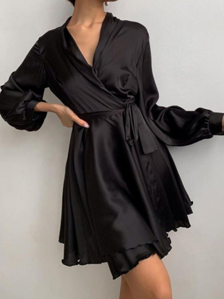 Crêpes Sascha | Robe chic en satin