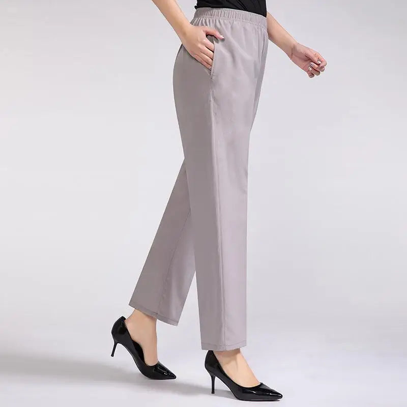 Zoé | Pantalon stretch Neat pour femme avec taille haute.