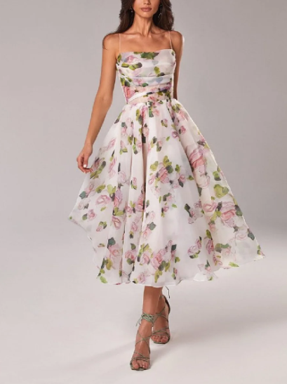 Robe élégante à imprimé floral