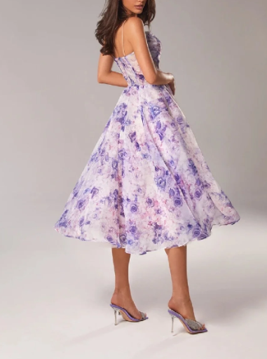 Robe élégante à imprimé floral