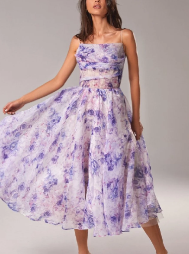 Robe élégante à imprimé floral