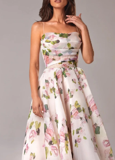 Robe élégante à imprimé floral