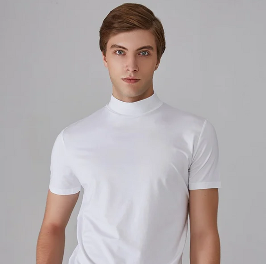 shirt anti-transpiration à col roulé pour homme