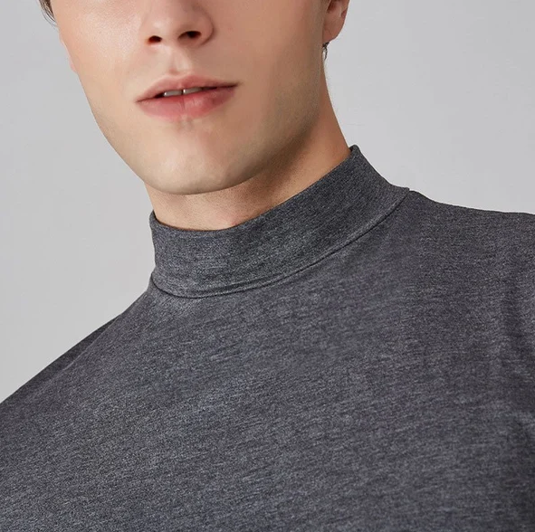 shirt anti-transpiration à col roulé pour homme