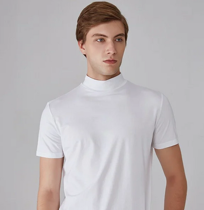 shirt anti-transpiration à col roulé pour homme