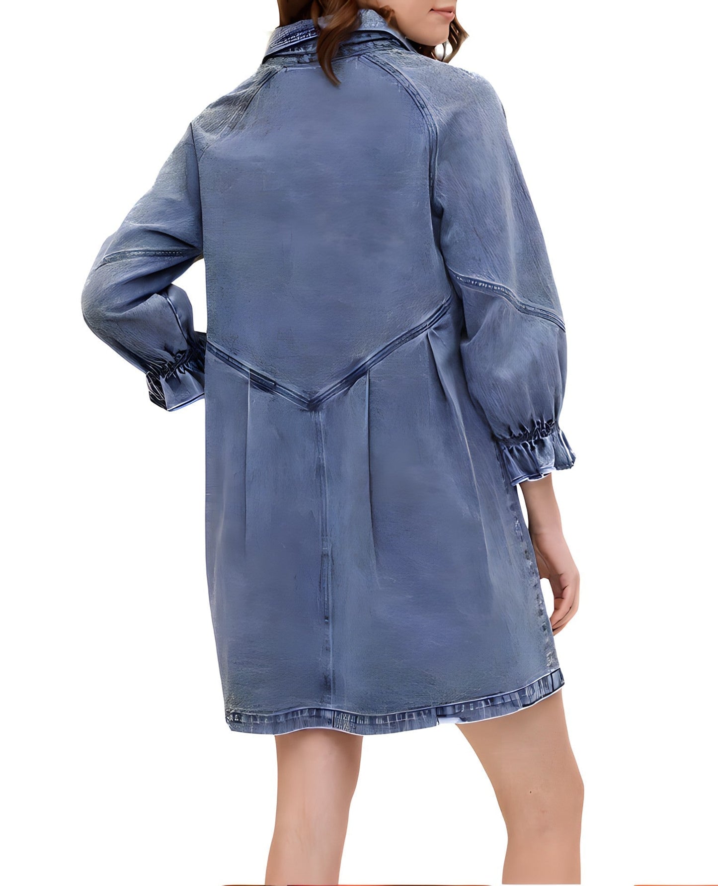 Robe en denim à manches longues