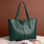 Damen Schultertasche aus hochwertigem PU-Leder mit großer Kapazität