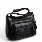 Multi-Taschen Leder Schultertasche