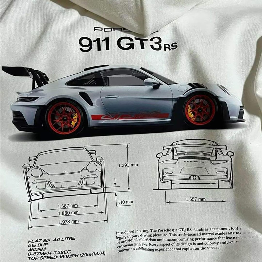 Crêpes | Sweat à capuche classique 911 GT3RS