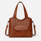 Große vegane Rindsledertasche, Schultertasche