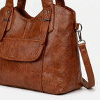 Große vegane Rindsledertasche, Schultertasche
