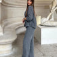 Marigold™ l Pantalon long taille haute uni Chemise à manches longues