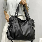 große Damen Tote Bag aus Kunstleder mit Reißverschluss