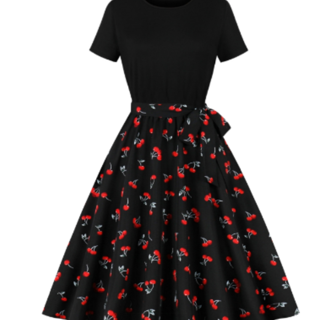 Belle robe vintage polka dot pour femme