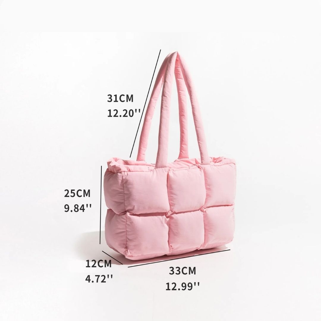 Puffer Schultertasche für Damen - Stylische und geräumige Handtasche