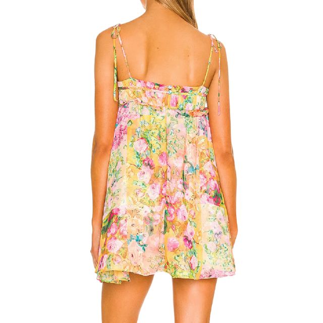 Robe camisole fluide à imprimé floral aquarelle