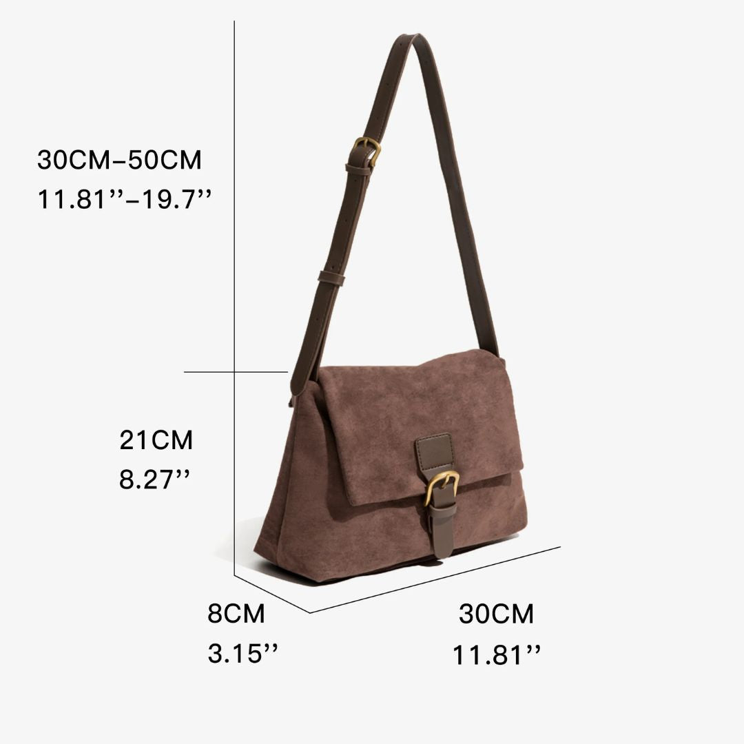 Wildleder Schultertasche für Damen - Stilvolle und luxuriöse Handtasche