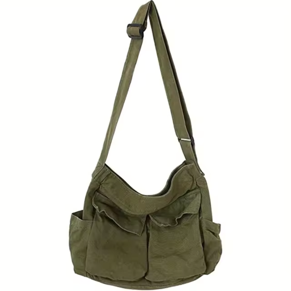 Schultertasche mit Faltendesign